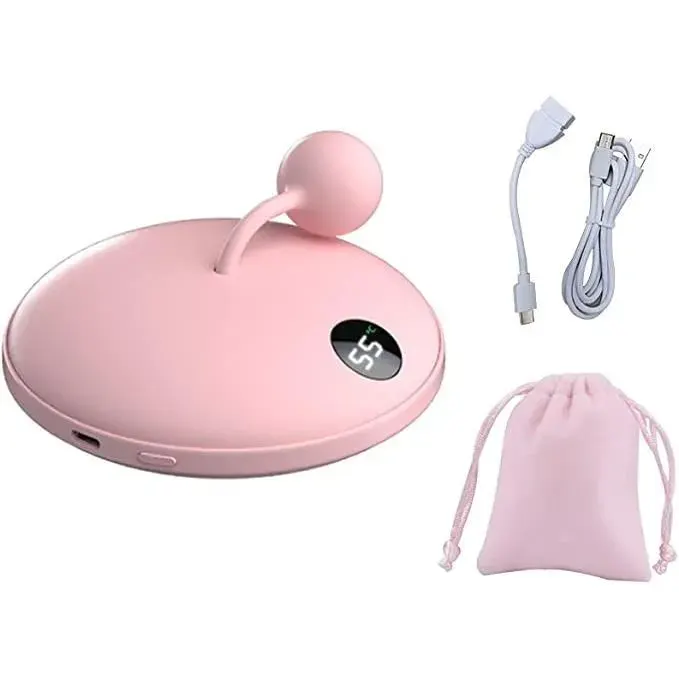 Chauffe-Mains - ZGEER - Portable 10000mAh - Double Chauffage - 2 Niveaux de Température - Rose