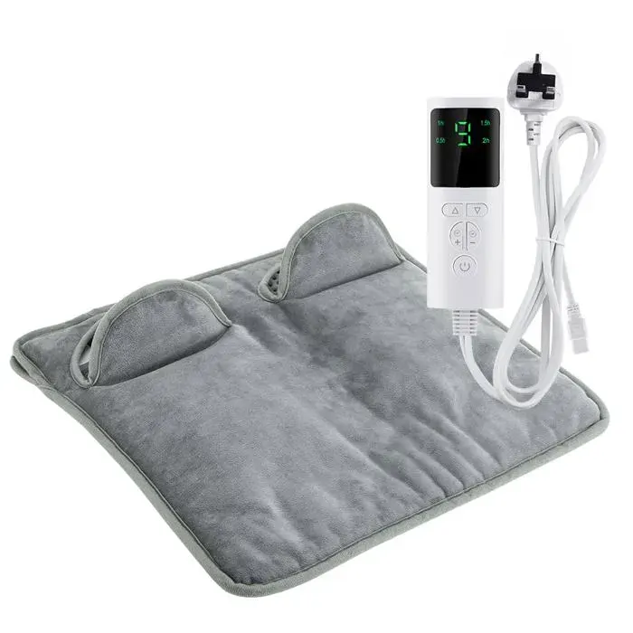 Chauffe-Pieds Électrique 40x40cm 9 Niveaux/4 Minuteries Lavable Chauffage Rapide Pieds/Dos/Corps XSHWYAN
