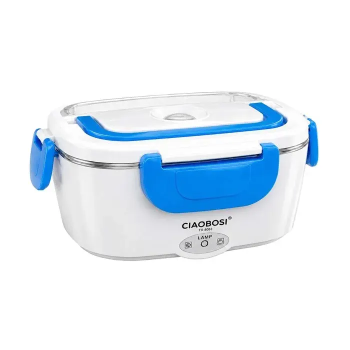 Chauffe-Repas Électrique Portable 15 L avec Bol Inox Amovible Bleu