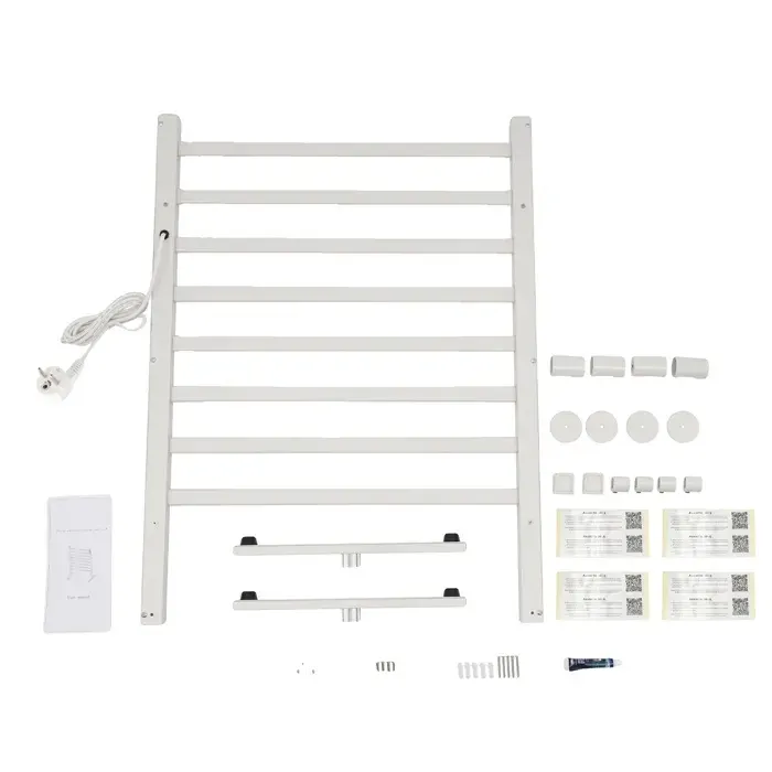 Chauffe-serviettes électrique design autonome chauffage rapide BLANC 220V UE