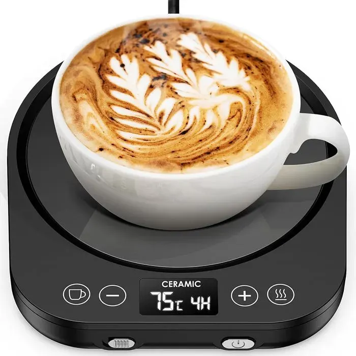 Chauffe-tasse à induction gravitationnelle avec arrêt automatique 7 réglages de température Maintient chaud thé lait et café