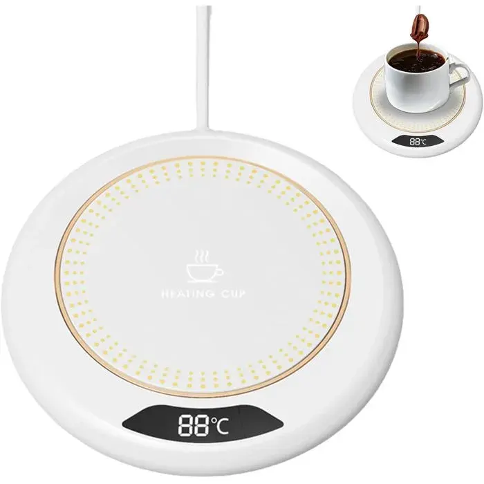 Chauffe-Tasse Électrique à 3 Températures avec Arrêt Automatique Réchauffeur pour Café Thé et Lait .