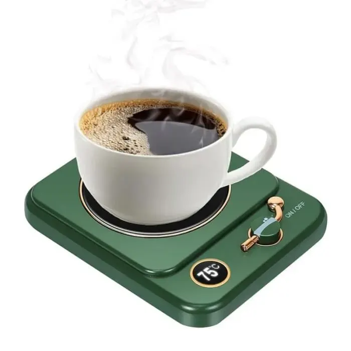 Chauffe Tasses Electrique25W avec 3 Niveaux de Température Arrêt Automatique pour à la Maison au Bureau Chauffe Café