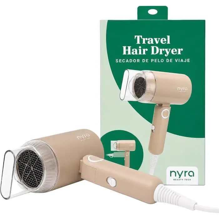 Cheveux de Voyage Pliable/Sèche-Cheveux Compact de Voyage 1500W/2 Vitesses et 2 Températures/Tension 220-240V/Câble de 18m