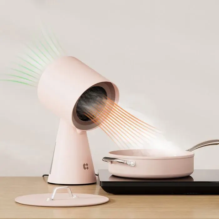CIARRA Hotte Aspirante Portative Pose Libre 3 Filtres Hotte de Cuisine Rose