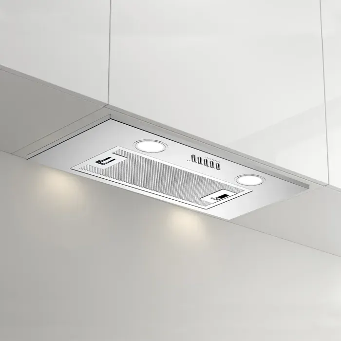 CIARRA Hotte Intégrée 52cm Groupe Filtrant 300 m³/h 3 Vitesses - Evacuation ou Recyclage LED - Inox