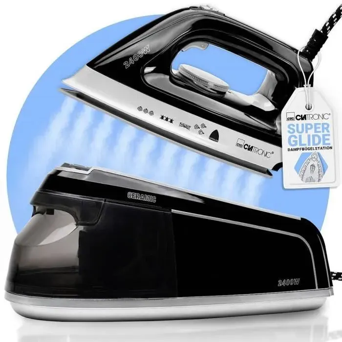 Clatronic DBS 3749 263999 Centrale vapeur 2400 W noir