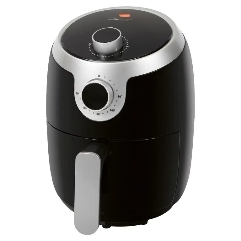 Clatronic FR 3769 H Unique 1,8 L Autonome 1000 W Friteuse d'air chaud Noir, Acier inoxydable - Neuf