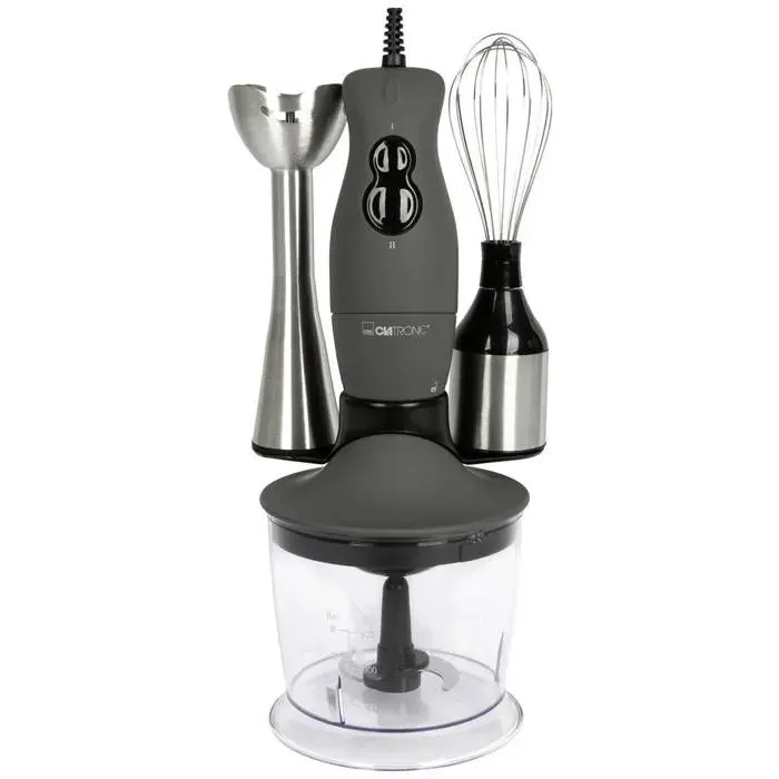 Clatronic SMS 3777 Mixeur plongeant 400 W multifonction acier inoxydable