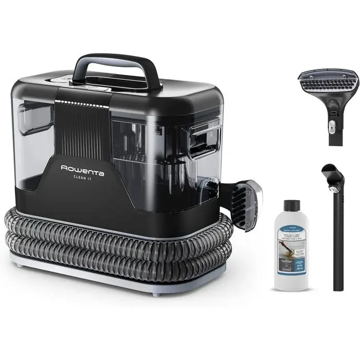 Clean It Shampouineuse Détacheur De Taches Pour Canapé Tapis Moquette Sièges Auto Et Tissus Design Blanc Noir Maison