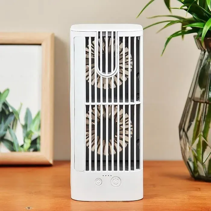 Climatiseur Portable - VVIKIZY - Veilleuse - 3 Vitesses - Blanc - Sur pied - USB