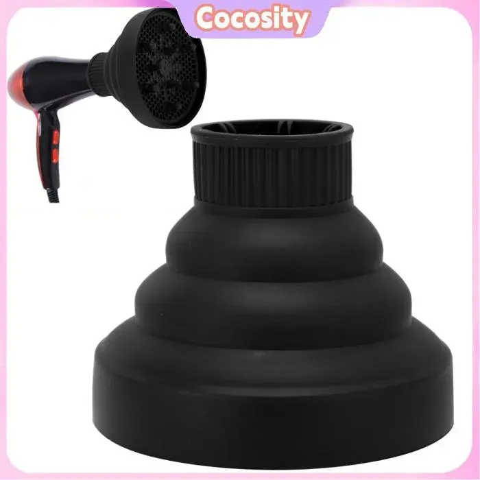 Cocosity Diffuseur de sèche‑cheveux Diffuseur Universel de Sèche-cheveux Pliable Diffuseur de Sèche-cheveux parfum visage Noir