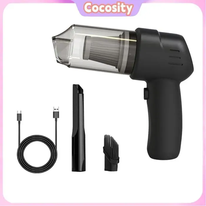 Cocosity Kit de nettoyage pour la maison/le bureau Aspirateur Portable Sans Fil Avec Moteur Puissant electromenager balayeuse Noir
