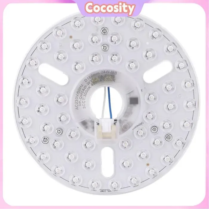 Cocosity Kit dÉclairage LED pour Ventilateur de Plafond - Panneau Magnétique 6.3 24W Dimmable 3CCT (3000K/4000K/6000K) 230V