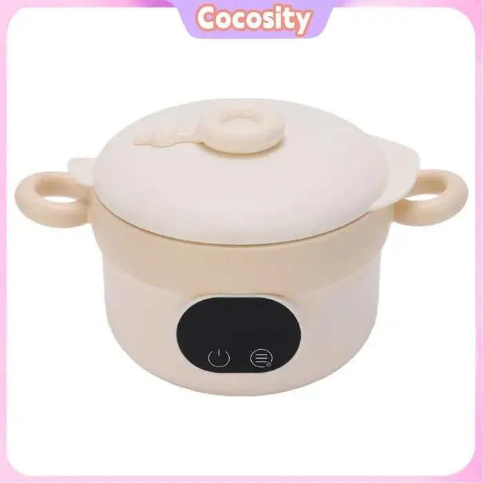 Cocosity Lunch Box Électrique Sans Fil 470 ml Inox Chauffante Rechargeable Bébé Crème