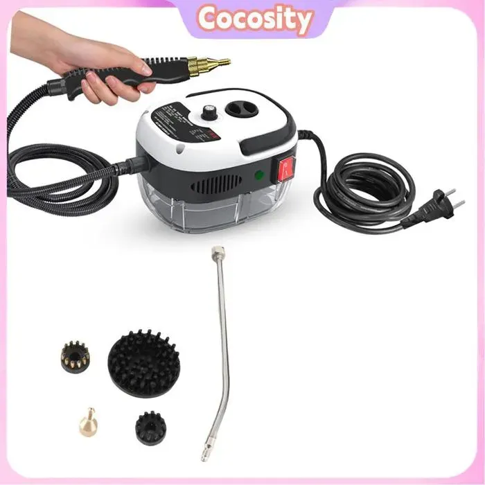 Cocosity Nettoyeur de vapeur 1500W portable portable Clain de vapeur à haute electromenager appareil Bouche rouge Prise UE blanche