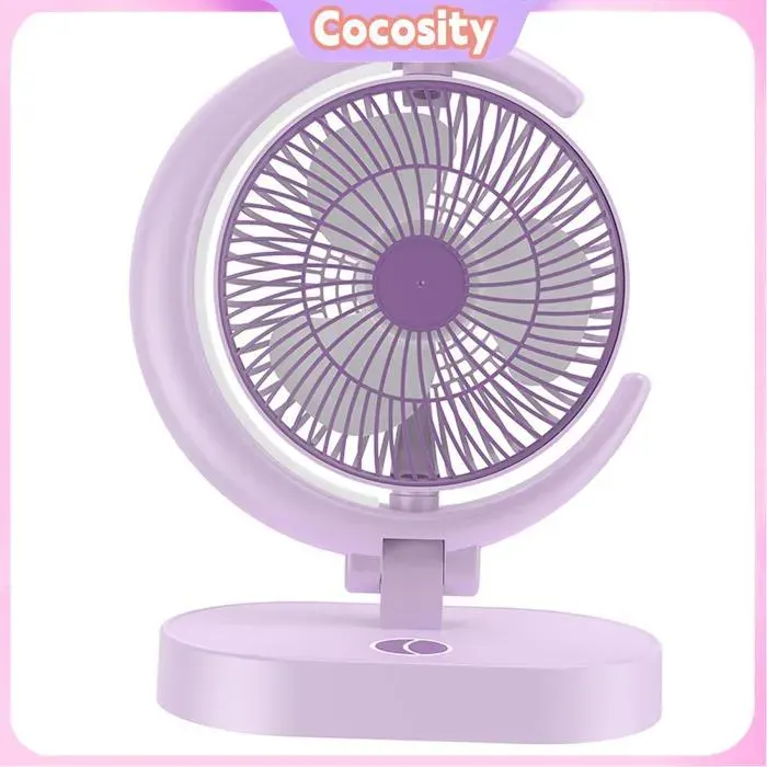 Cocosity Petit ventilateur de bureau USB Ventilateur de bureau USB rechargeable silencieux petit electromenager ventilateur Violet