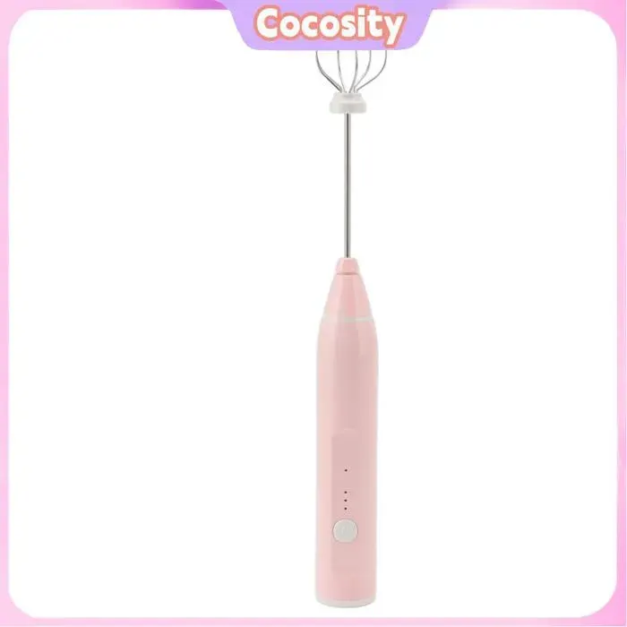 Cocosity Signateur électrique MINI ELECTRIC SMIRMER Multifinection Multifonction Electric Eggoteur avec 2 têtes table shaker Rose