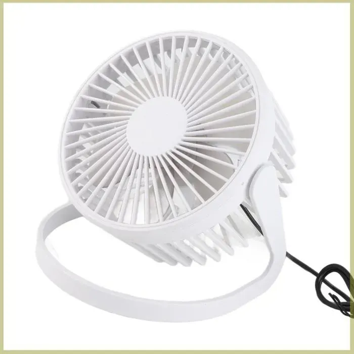 Cocosity Ventilateur de bureau USB Mini ventilateur de bureau rotation à 360 degrés moteur sans balais à loisirs stylo Blanc