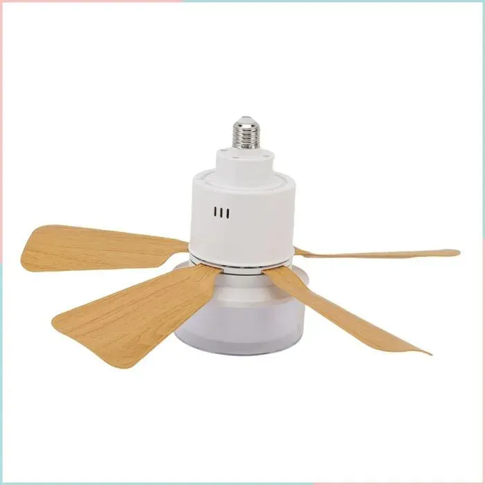 Cocosity Ventilateur de plafond à douille avec télécommande Petit Ventilateur de Plafond avec une Télécommande de deco halogene