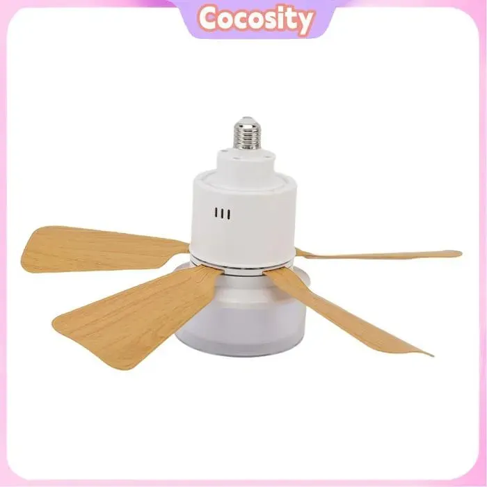 Cocosity Ventilateur de plafond à douille avec télécommande Ventilateur de Plafond à Douille avec Ampoule à LED luminaire led