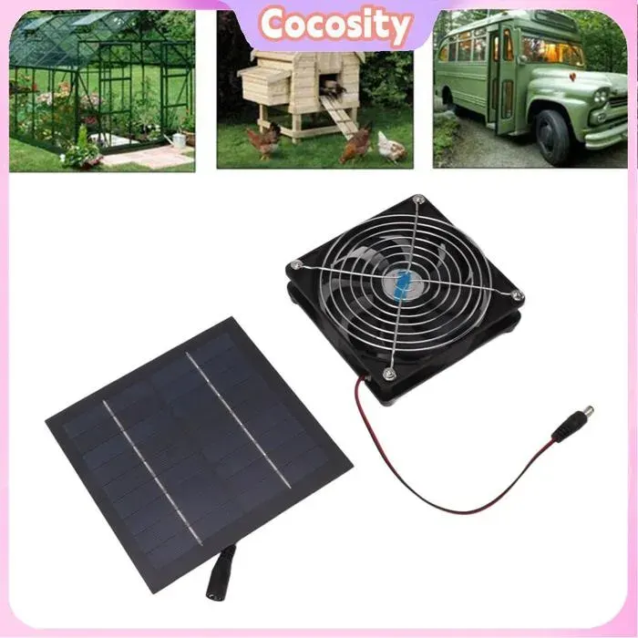 Cocosity ventilateur dextraction solaire Ventilateur Dextraction à énergie Solaire 20 W Kit de Ventilateur jouets gonflable