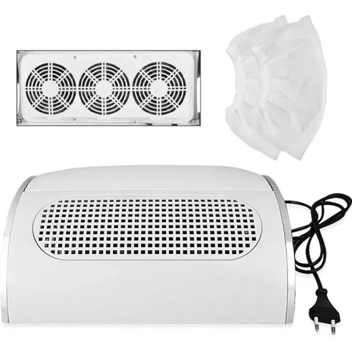 Collecteur de poussière pour ongles LESHP - 12W - Blanc - Aspirateur à ongles pour salon de manucure