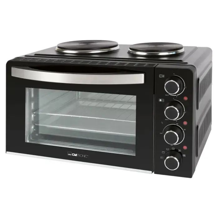 Combiné four - CLATRONIC - KK3786 - 28L - 2 plaques de cuisson - Convection