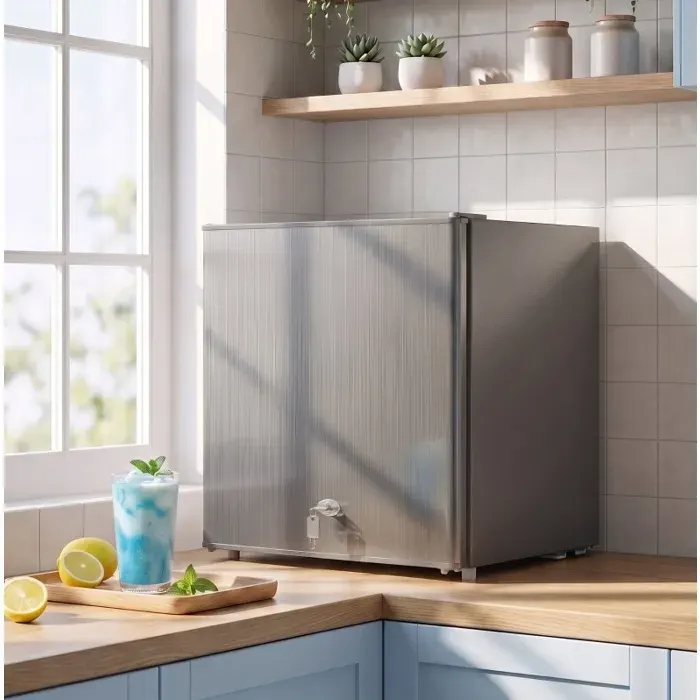 Congélateur coffre mini 35 L – pose libre – gris – porte réversible – R600a