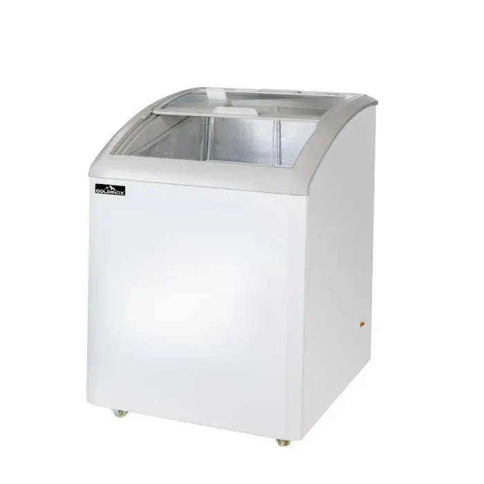 Congélateur coffre vitré 125 Litres (615 x 675 x 830 mm) sur roulettes PREMIUM - GOLDINOX