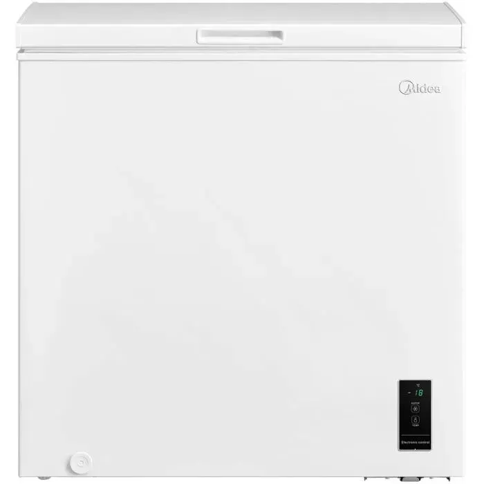 Congélateur horizontal blanc - Midea - Commande électronique - Affichage LED - Congélation rapide - Capacité 198 l — coloris Blanche