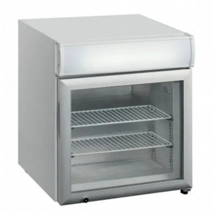 Congélateur vitré de comptoir 50 Litres blanc avec bandeau lumineux à poser 154 W 220 V - MONO