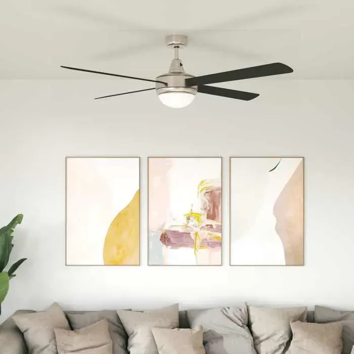 Contemporain Ventilateur de plafond avec lumière et télécommande Ø 130 cm &_0_226