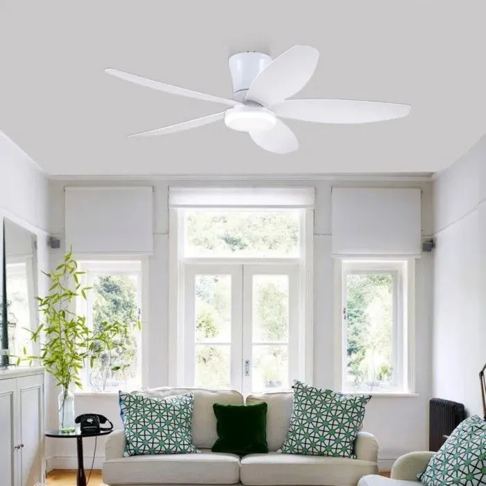 Coreice ventilateur de plafond LED blanc 122 cm moteur DC silencieux