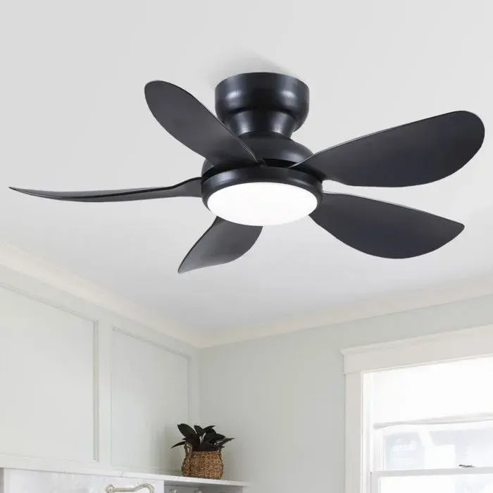 Coreice ventilateur de plafond LED noir 91 cm 6 vitesses 3 températures de couleur
