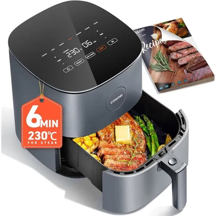 COSORI Friteuse à air 47 L – 9 programmes 1500W écran tactile LED jusquà 230°C nettoyage facile
