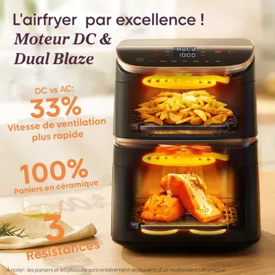Cosori - Friteuse Sans Huile Kosp0040eun Turbo Tower Pro Smart, 10,8 L, Panier Céramique — vue 6