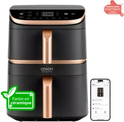 Cosori - Friteuse Sans Huile Kosp0040eun Turbo Tower Pro Smart, 10,8 L, Panier Céramique