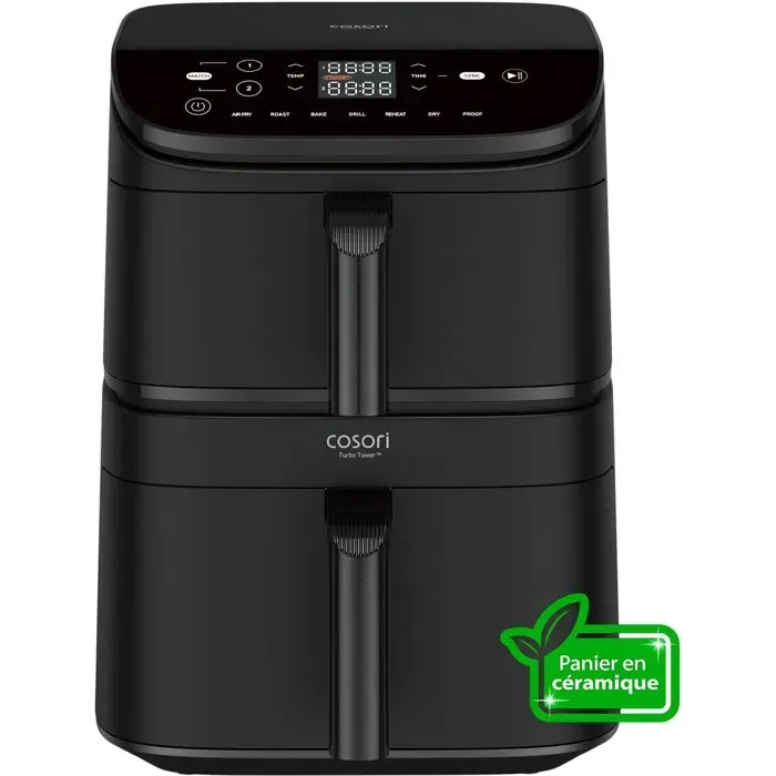 Cosori - Friteuse Sans Huile Turbo Tower 10.8-Litre Kaapafcsneu0001y Basilic — vue 4