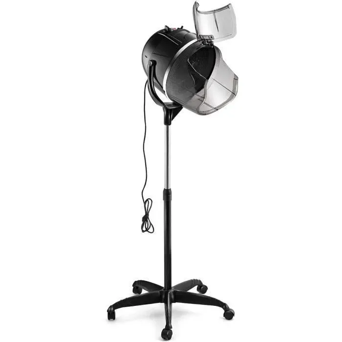 COSTWAY Casque Sèche Cheveux sur Pied 1050W Séchoir Professionnel Hauteur Température Réglable avec Minuterie 0-60 Min pour Salon