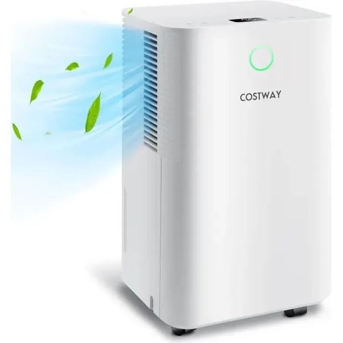 COSTWAY Déshumidificateur 14L/Jour 4 en 1 Réservoir dEau 2L Minuterie 24H 2 Vitesses Dégivrage Automatique Pièces jusquà 15 m²
