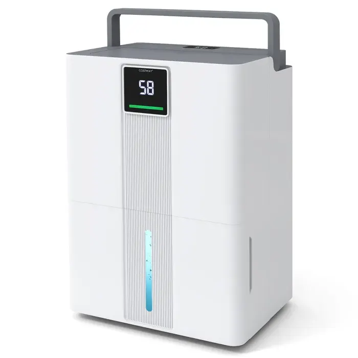 COSTWAY Déshumidificateur dAir - 35 L/Jour pour 50 M²(30℃ 80 % HR)-Silencieux Minuterie 24H Affichage LED Pour Cave/Maison/Bain