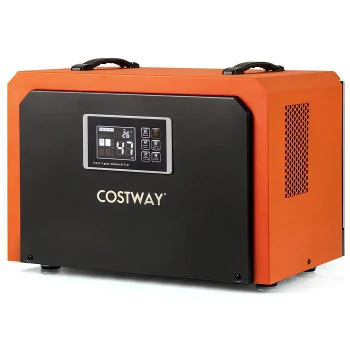 COSTWAY Déshumidificateur Pro 60L/Jour 24H Minuterie Dégivrage Auto Jusquà 560㎡ pour Sous-sol/Chantier