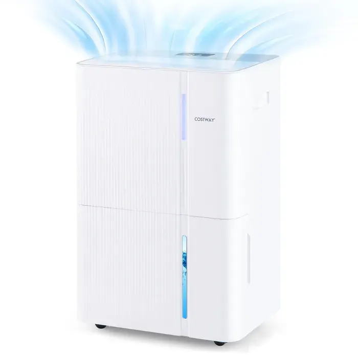 COSTWAY Déshumidificateur Professionnel 40 L/Jour COSTWAY 3 Modes Minuterie 24H Indicateur & Verrouillage Enfant 50 m² Blanc
