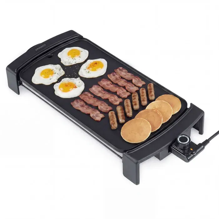 COSTWAY Plancha Électrique 2150W avec Bac de récupération Thermostat Température Réglable pour Voyage Pique Nique Camping