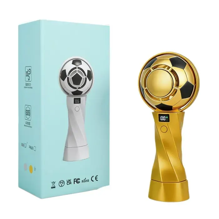 Coupe du monde de football Handheld Fan USB affichage numérique refroidissement Mini ventilateur portable capacité 5000
