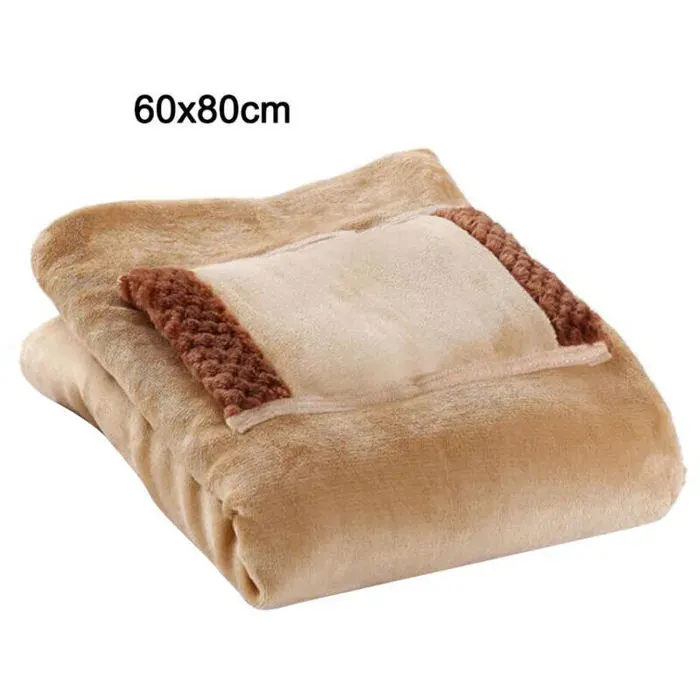 Couverture chaude USB pour genoux couverture électrique châle en flanelle chauffage local chameau 8060CM