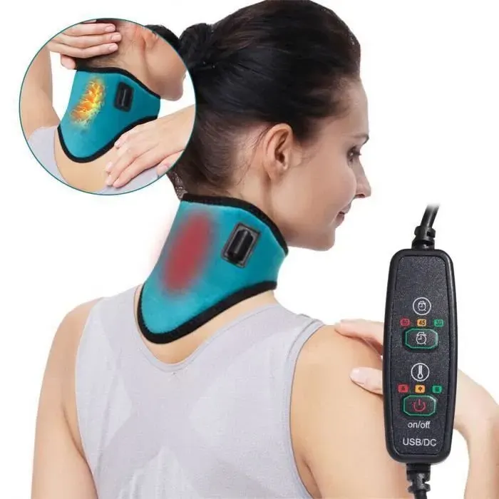 Couvre-cou chauffant USB - électrique enveloppement cou chauffage rapide 1min soulage douleurs musculaires - couvre-c Étiquette