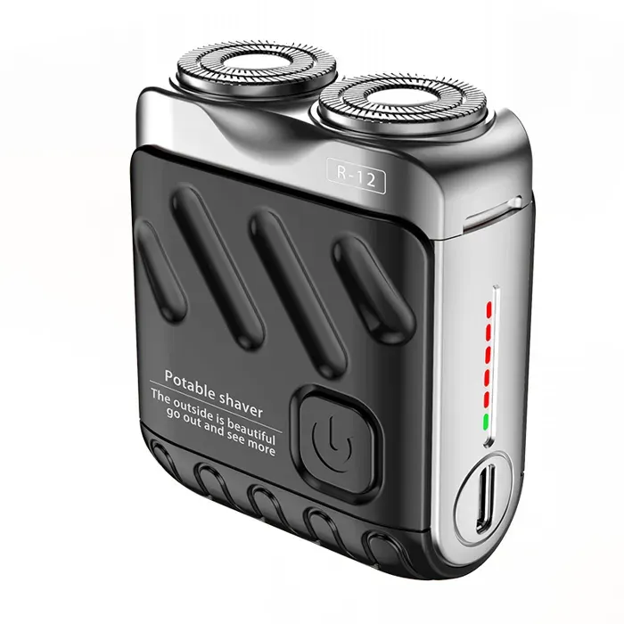 COZY - RASOIR ELECTRIQUE - Mini rasoir étanche type C barbe & cheveux portable coupe pro de voyage – Noir
