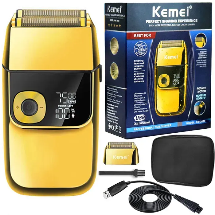 COZY - RASOIR ELECTRIQUE - Rasoir professionnel barbe cheveux 2028 rechargeable pour hommes avec tête de coupe